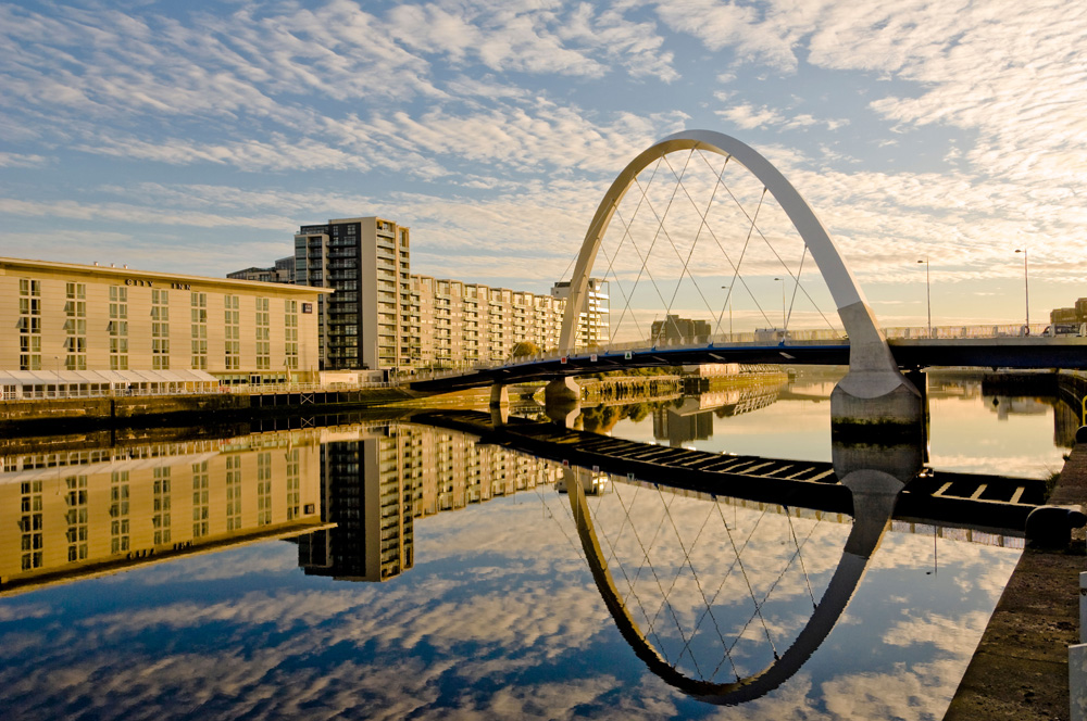 The Clyde Arc bridge, Glasgow.